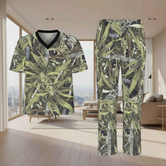 RealBud Camo Unisex Scrub Set with V Neckline, 2 Pockets, and Birdseye Fabric - RealBud Camo