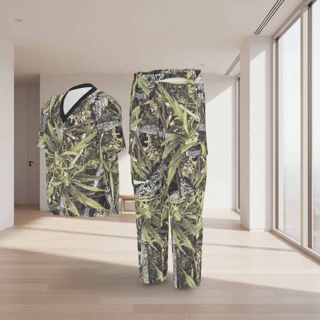 RealBud Camo Unisex Scrub Set with V Neckline, 2 Pockets, and Birdseye Fabric - RealBud Camo