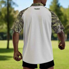 All-Over Print Men's Polo Shirt with Button Closure for Ultimate Stylish Comfort - RealBud Camo