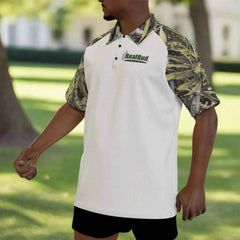 All-Over Print Men's Polo Shirt with Button Closure for Ultimate Stylish Comfort - RealBud Camo