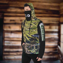 Men's Heavy Fleece Hoodie With Mask - Ultimate Comfort for Men's Hawaiian Shirt Lovers - RealBud Camo