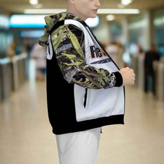 Men's Sherpa Fleece Hoodie Zip Up for Ultimate Comfort - RealBud Camo