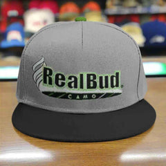 Baseball Cap With Flat Brim - RealBud Camo