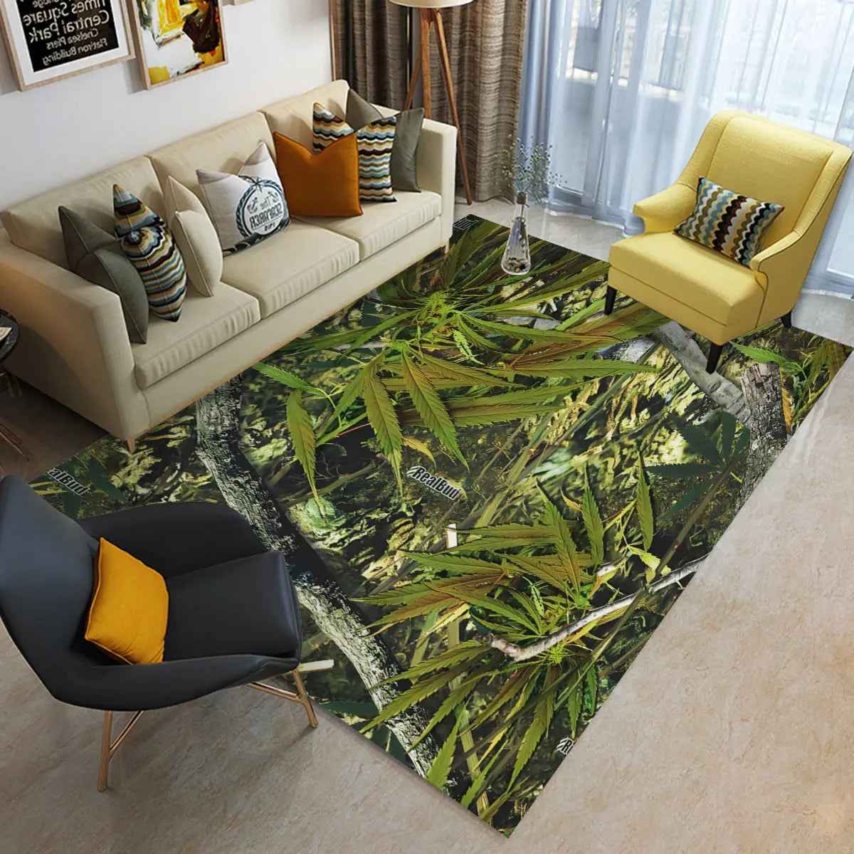 Foldable Rectangular Floor Mat - RealBud Camo