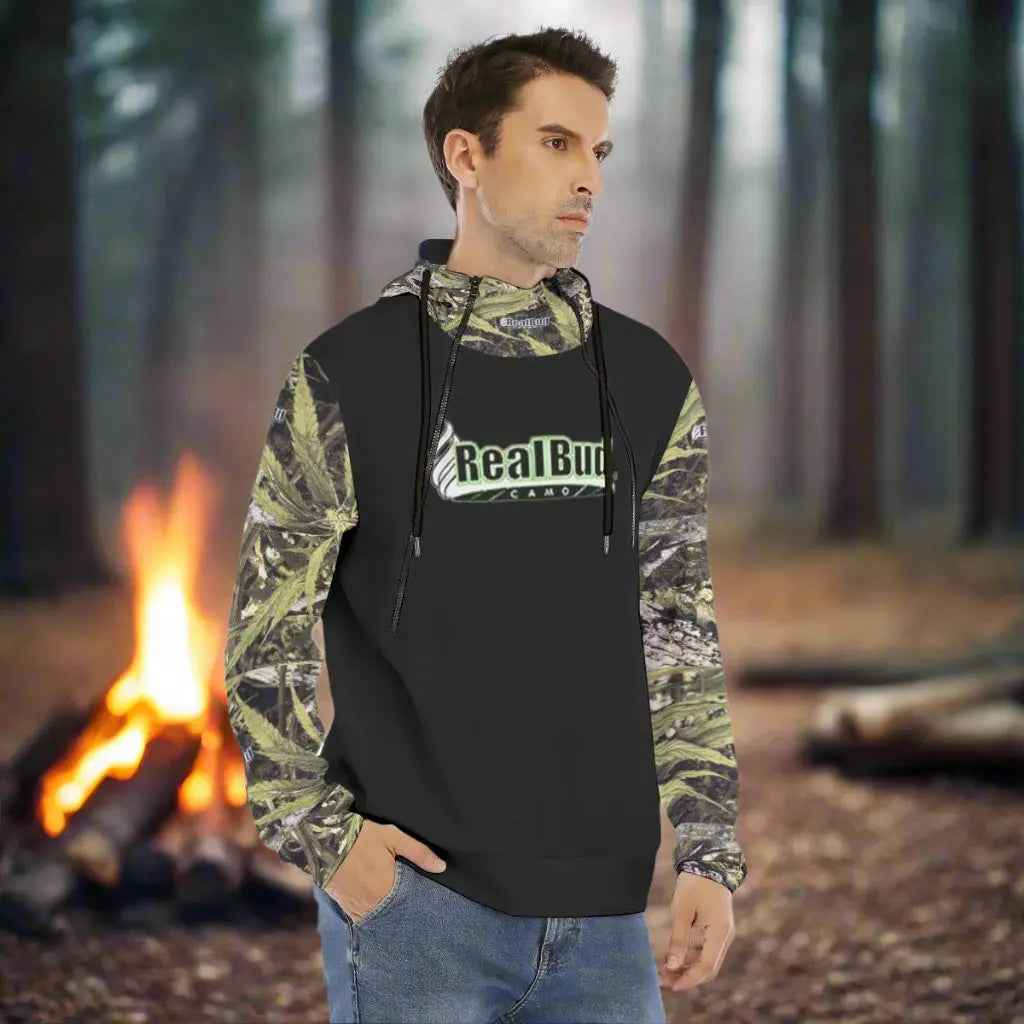 Men's Hoodie Double Zipper with Placket for Ultimate Comfort and Style - RealBud Camo