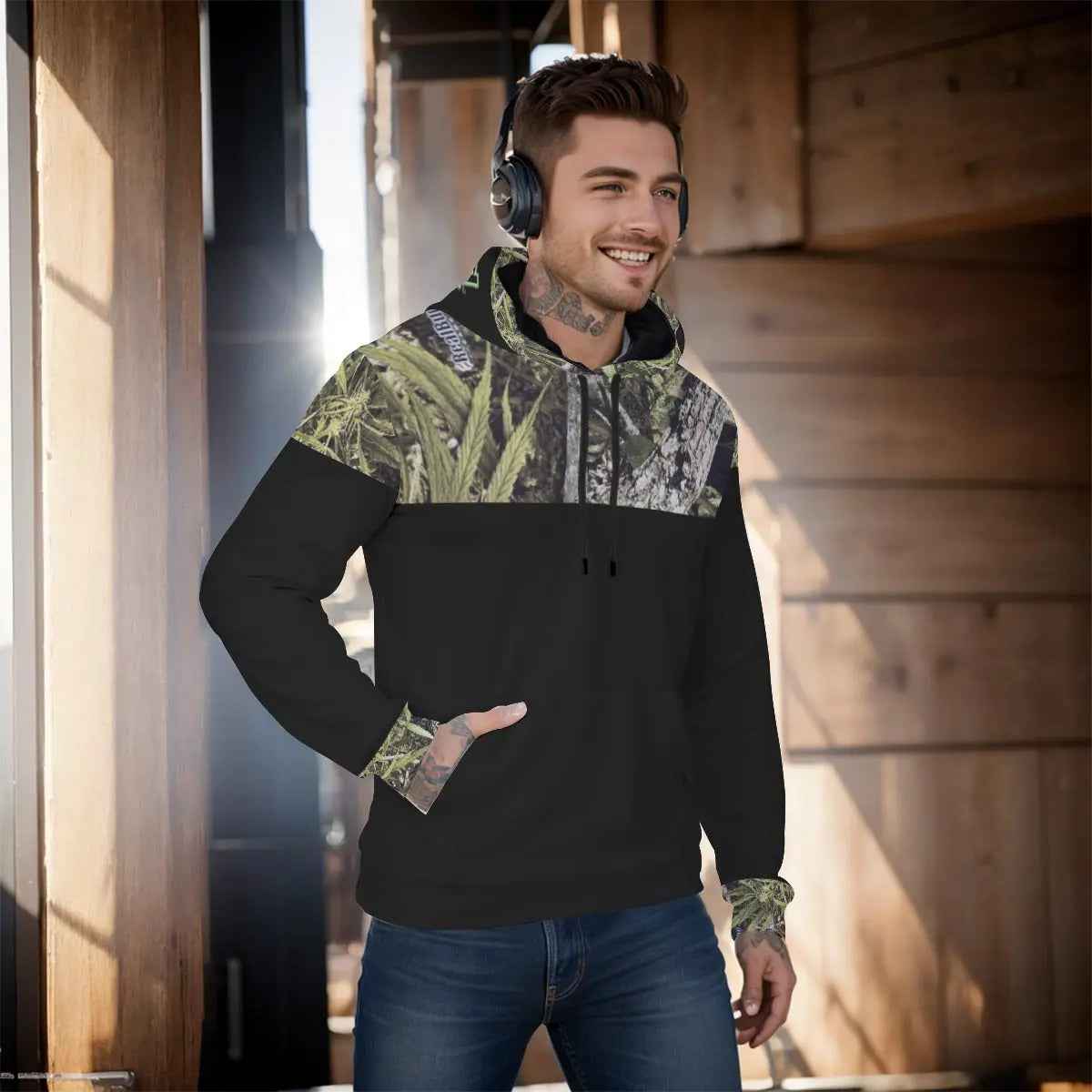 Men's Black Pullover Hoodie for Ultimate Comfort and Style - RealBud Camo