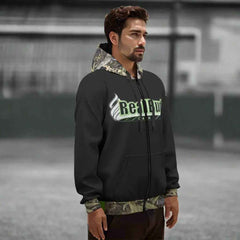 Pullover Hoodie with Zipper Closure - 310GSM Cotton for Ultimate Comfort and Style - RealBud Camo
