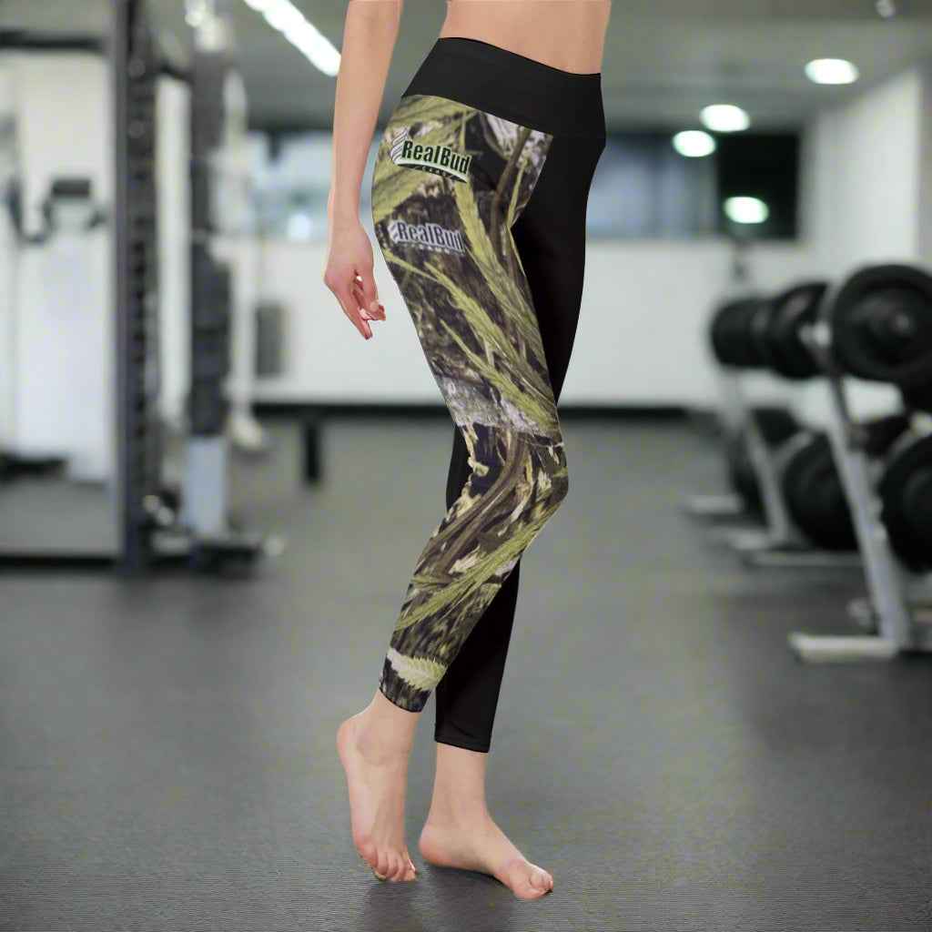 High Waist Leggings with Side Stitch Closure for Ultimate Comfort and Style - RealBud Camo