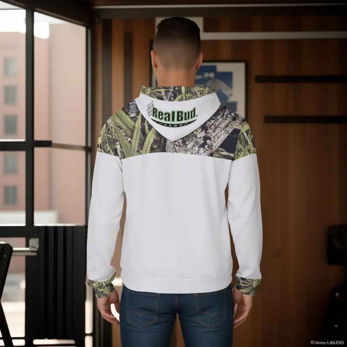 Men's White Hoodie - Premium Comfort and Style for Every Occasion - RealBud Camo