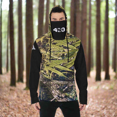 Men's Heavy Fleece Hoodie With Mask - Ultimate Comfort for Men's Hawaiian Shirt Lovers - RealBud Camo