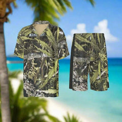 Men's Imitation Silk Shirt Suit for Stylish Comfort - RealBud Camo