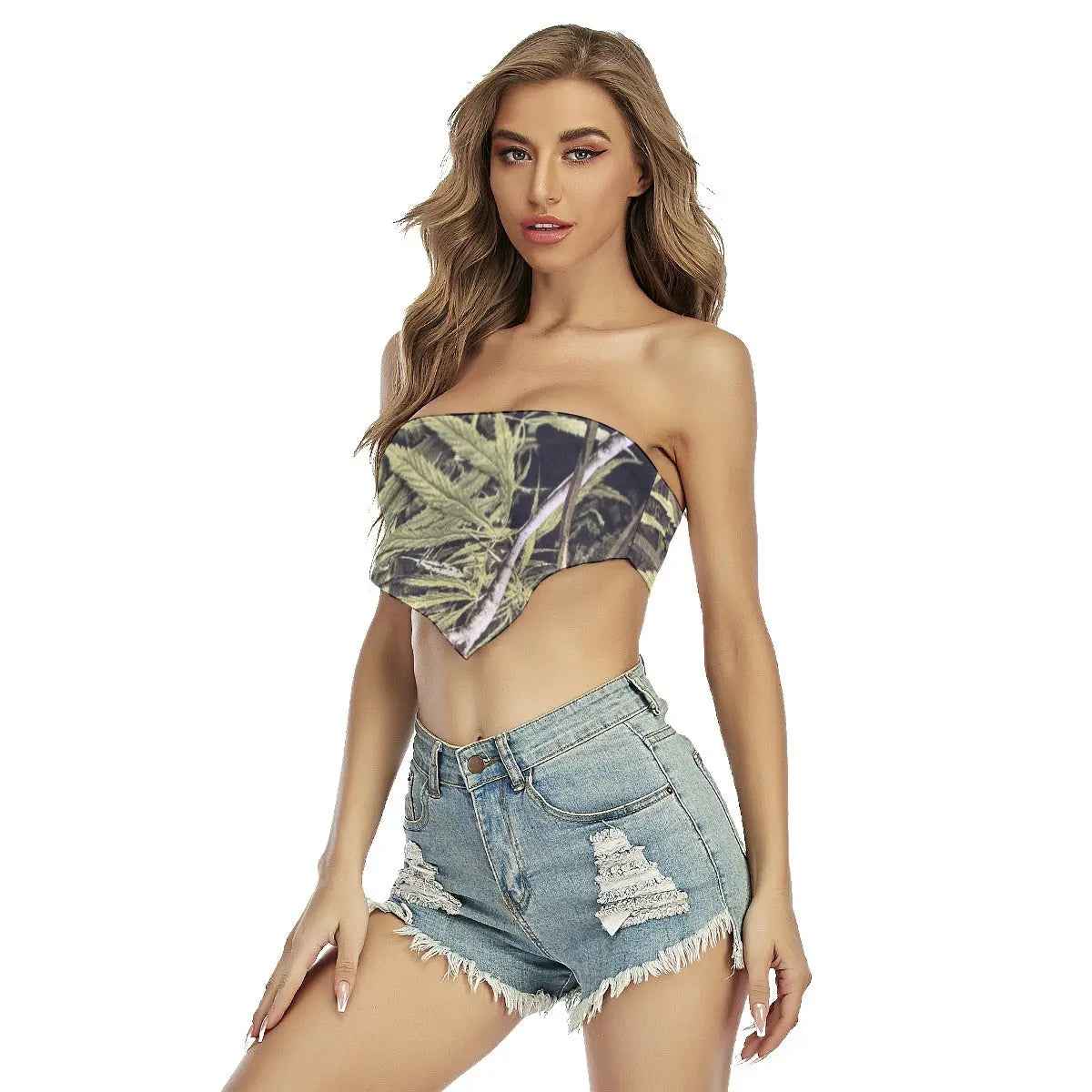 Women's Triangle Tube Top - RealBud Camo