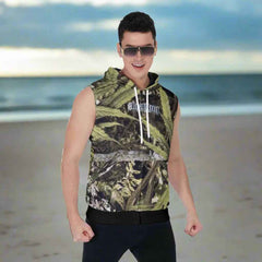 Men's Sleeveless Zip-Up Hoodie for Ultimate Comfort and Style - RealBud Camo