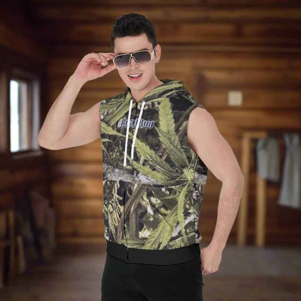 Men's Sleeveless Zip-Up Hoodie for Ultimate Comfort and Style - RealBud Camo