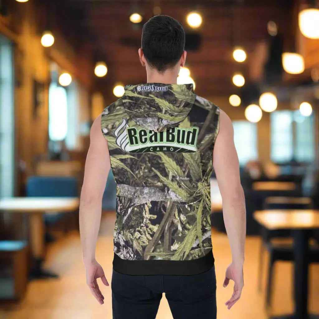 Men's Sleeveless Zip-Up Hoodie for Ultimate Comfort and Style - RealBud Camo