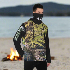 Men's Heavy Fleece Hoodie With Mask - Ultimate Comfort for Men's Hawaiian Shirt Lovers - RealBud Camo